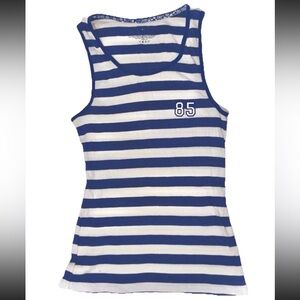 Tommy Hilfiger Y2K ribbed Long Body fitted  Bella Elena Stripped Tank top SZ.M